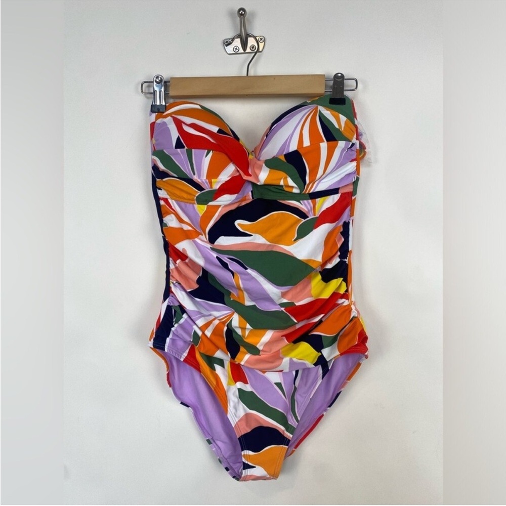 Anne Cole Twist-Front Ruched-Waist Tummy Control One Piece Swimsuit